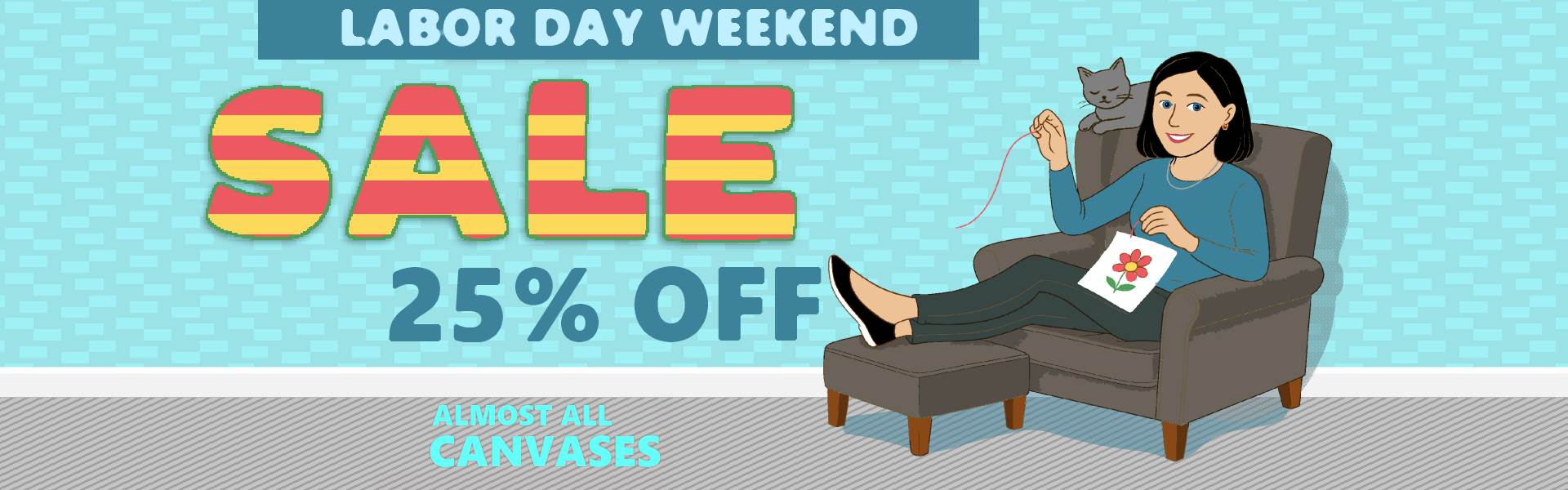Needlepoint is a LABOR of love. Take 25% most stock designs through the holiday weekend!