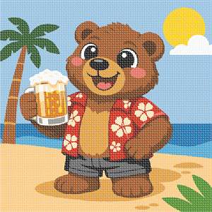 Bear Drinking Beer