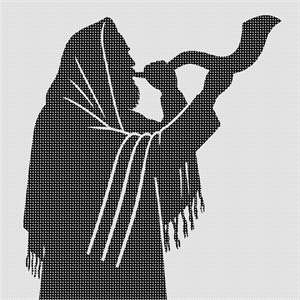 image of Blowing Shofar Silhouette