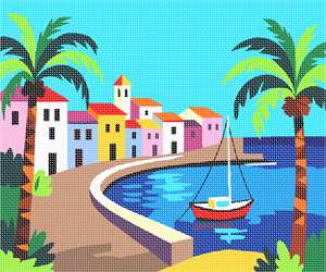 Caribbean Island Abstract