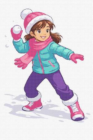 Child Throwing Snowball
