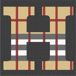 image of Letter H Camel Tartan