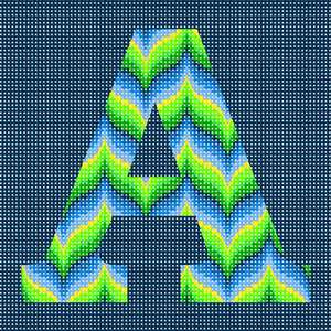 Bargello Limes alphabet letter a