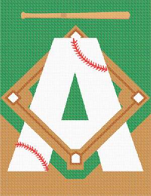 image of Letter A Baseball
