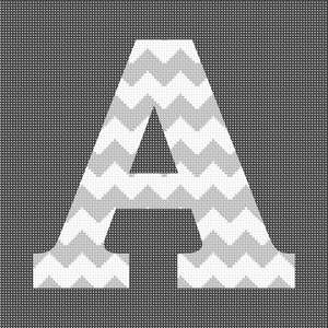 Chevron Large alphabet letter a