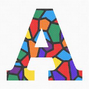Letter A Stained Glass