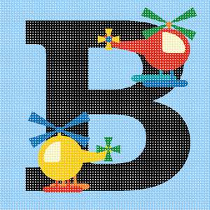 Helicopter alphabet letter b