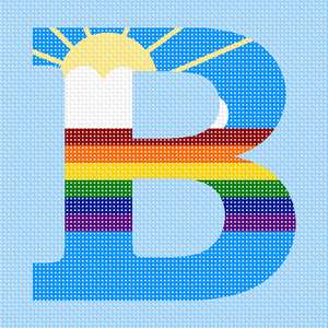 Rainbow alphabet letter b