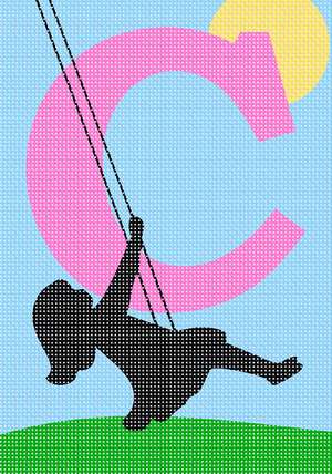 Swing alphabet letter c