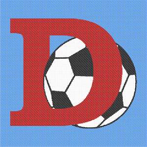 Letter D In Soccerball