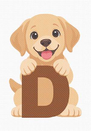Letter D Puppy