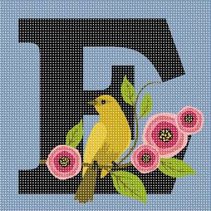 Letter E Bird Flowers