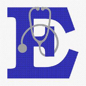 Stethoscope alphabet letter e