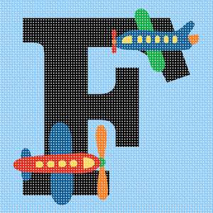Airplane alphabet letter f