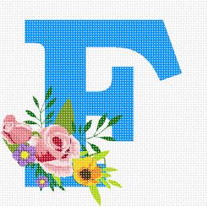 Letter F Floral Motif
