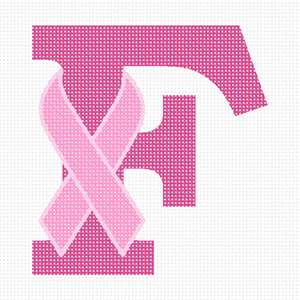 Letter F Hope Ribbon