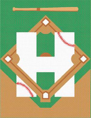 image of Letter H Baseball