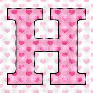 Letter H Hearts