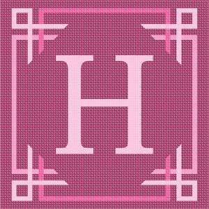 image of Letter H Pink Ribbons