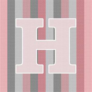 image of Letter H Rose Stripes