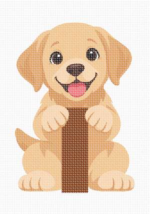 Puppy alphabet letter i