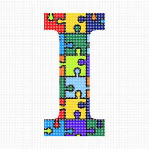 Puzzle Pieces alphabet letter i