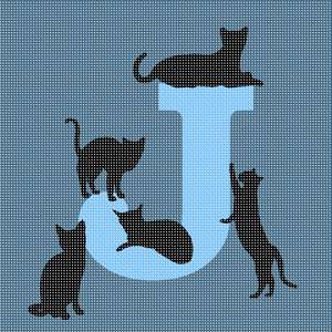 Cats Galore alphabet letter j