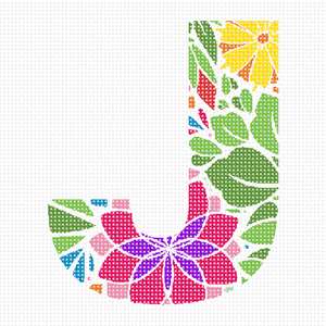 Letter J Flower Shape