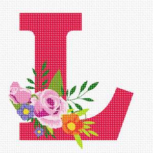 Floral Motif alphabet letter l
