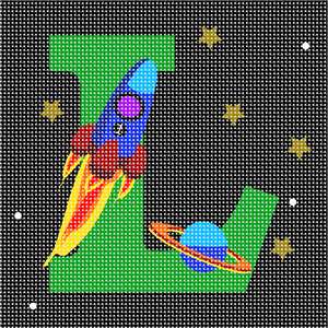 Space alphabet letter l