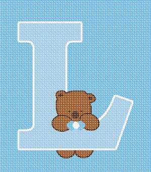 Teddy Blues alphabet letter l