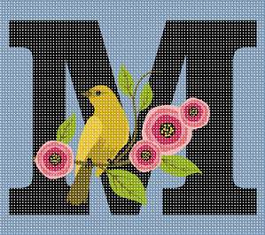 Letter M Bird Flowers