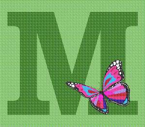 Letter M Butterfly