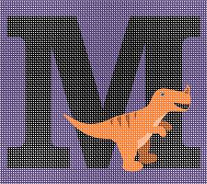 image of Letter M Dinosaur
