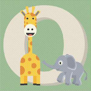 Letter O Baby Animals Sage