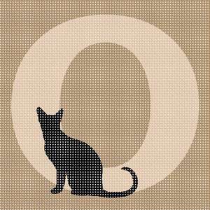 Black Cat Taupe alphabet letter o