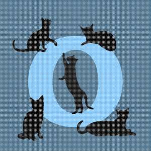 Cats Galore alphabet letter o
