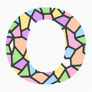 Letter O Stained Pastel