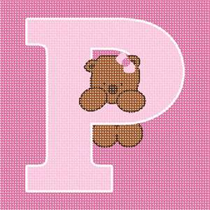 image of Letter P Teddy Pinks