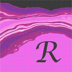 image of Letter R Agate Magentas