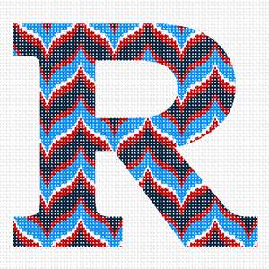 Bargello Nautical alphabet letter r