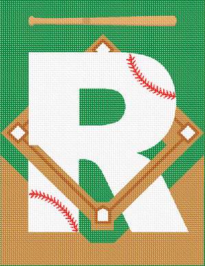 Baseball alphabet letter r