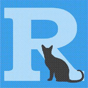 Black Cat Blues alphabet letter r