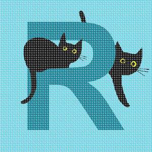 Letter R Black Cats