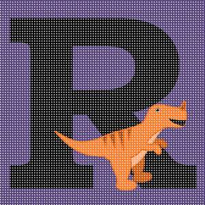Dinosaur alphabet letter r