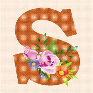 image of Letter S Floral Motif