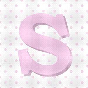 Polka Dot Background alphabet letter s