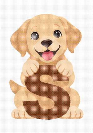 Puppy alphabet letter s