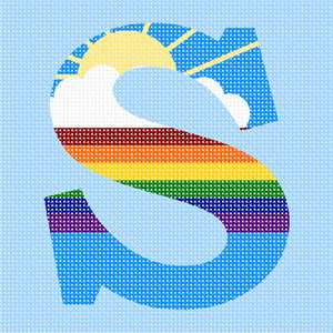 image of Letter S Rainbow