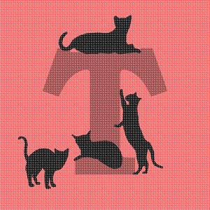 Letter T Cats Galore